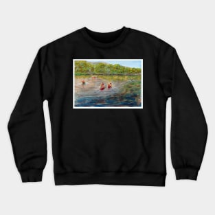 Blacks Weir Ross River Townsville - Canoeing Crewneck Sweatshirt